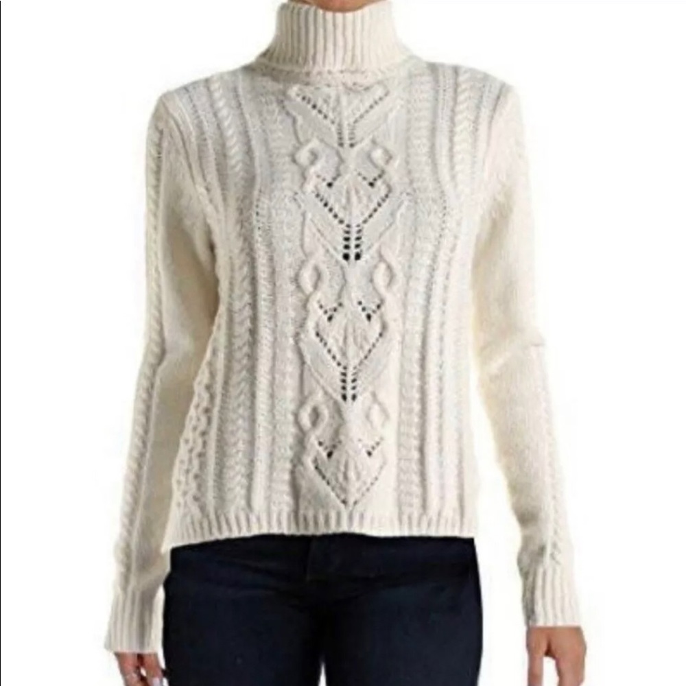 Joie Irissa Cream Wool Alpaca Turtleneck XXS R$348